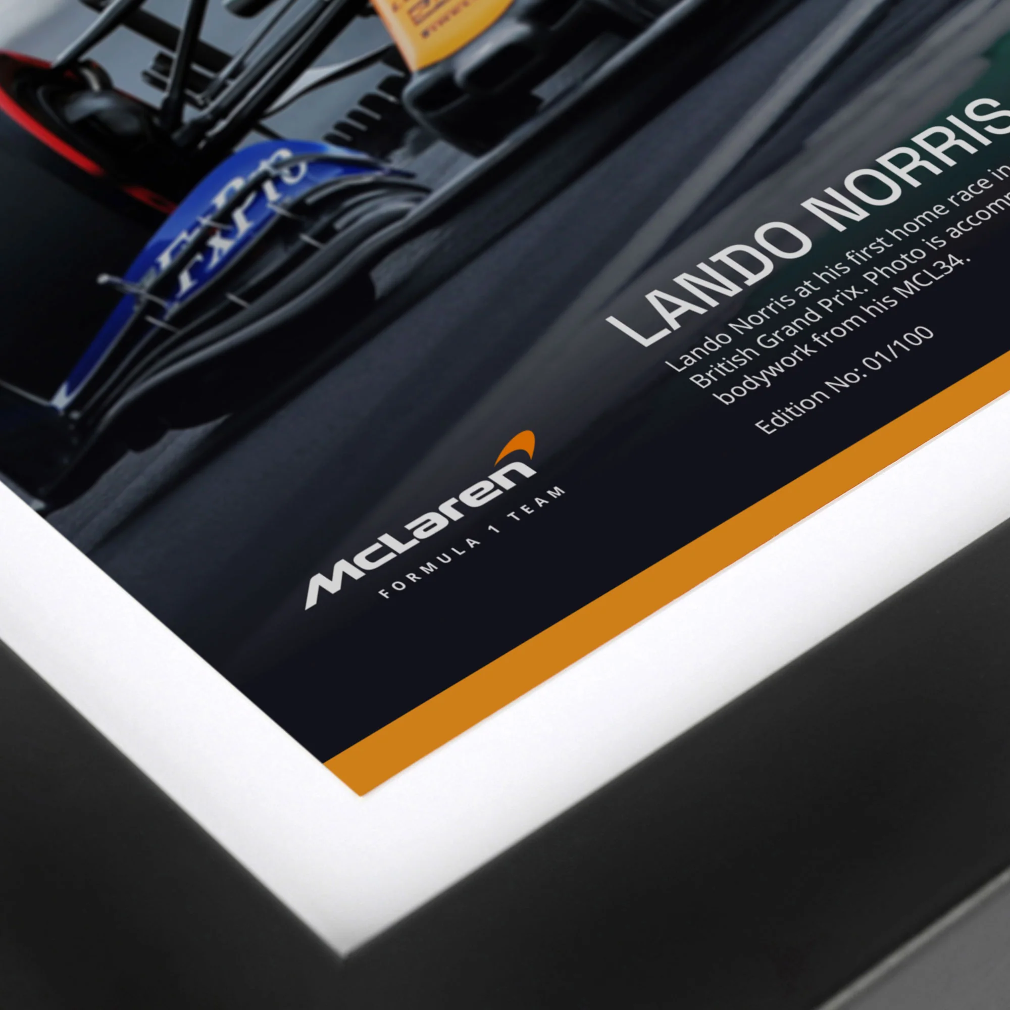 Lando Norris 2019 McLaren Bodywork & Photo  British GP Limited Edition - Image 3