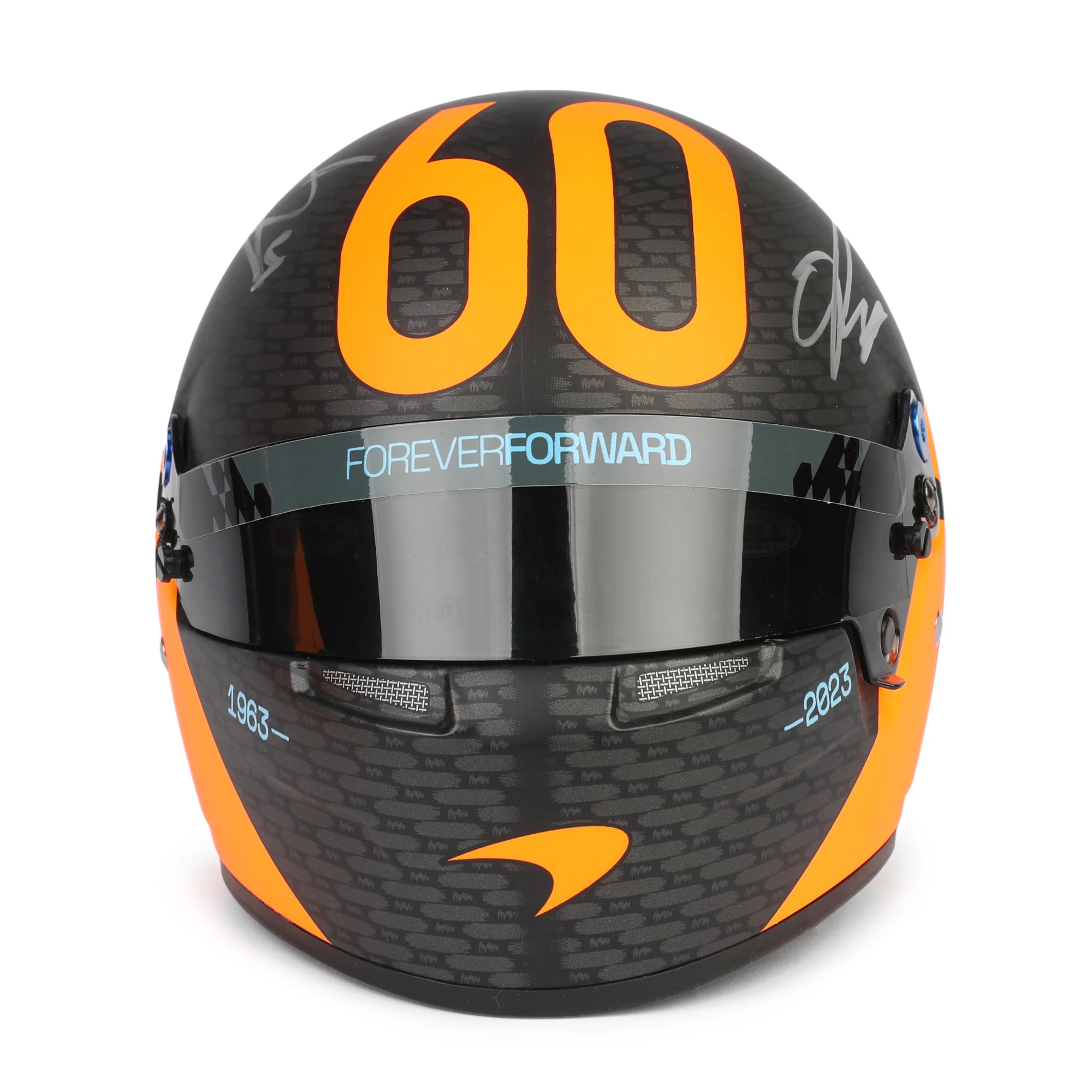 Season Launch LOT 006 - Lando Norris & Oscar Piastri 2024 Signed McLaren F1 Team 1:2 Helmet - Image 8
