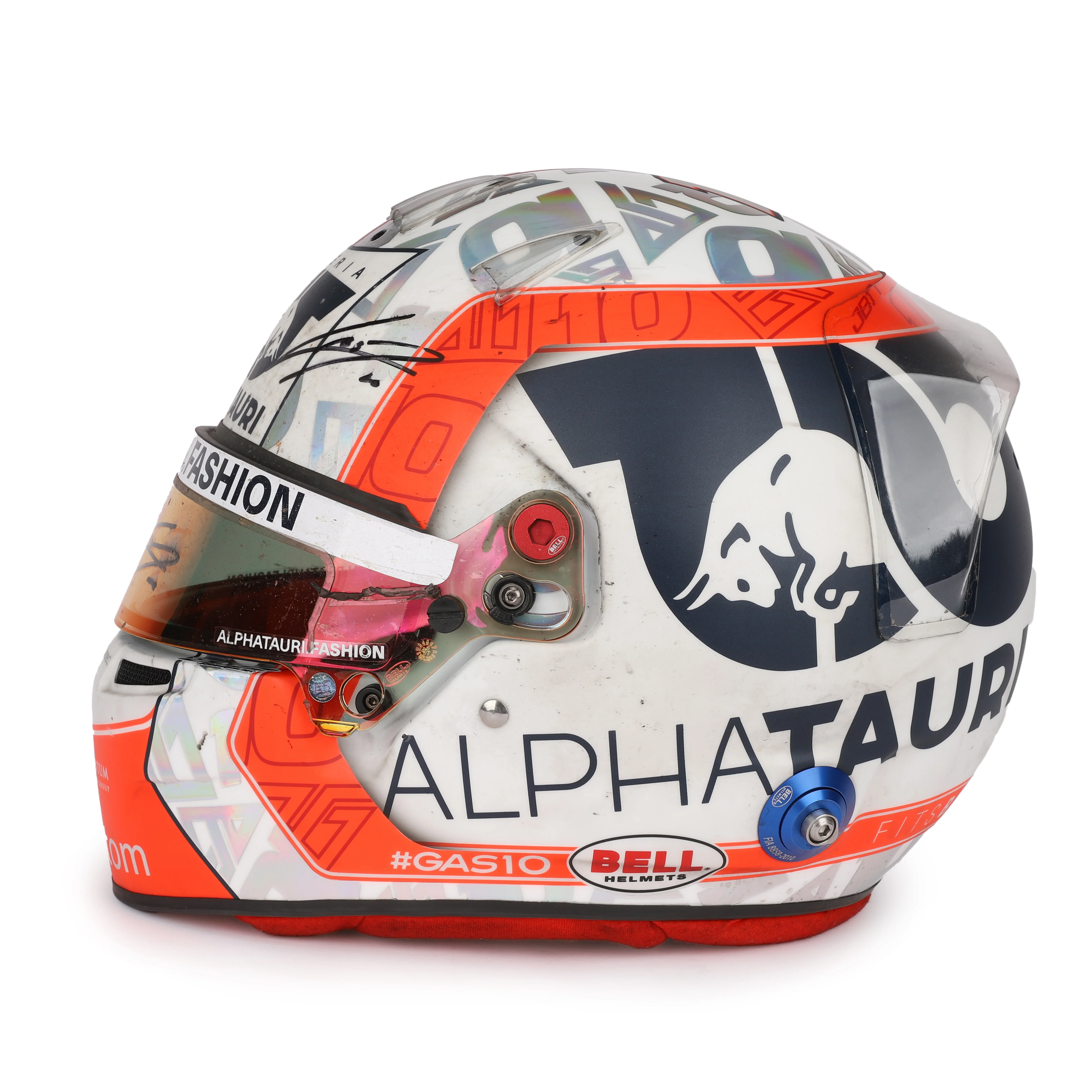 Season Launch LOT 037 - Pierre Gasly 2022 Signed Race Used Helmet – Australian GP - Image 12