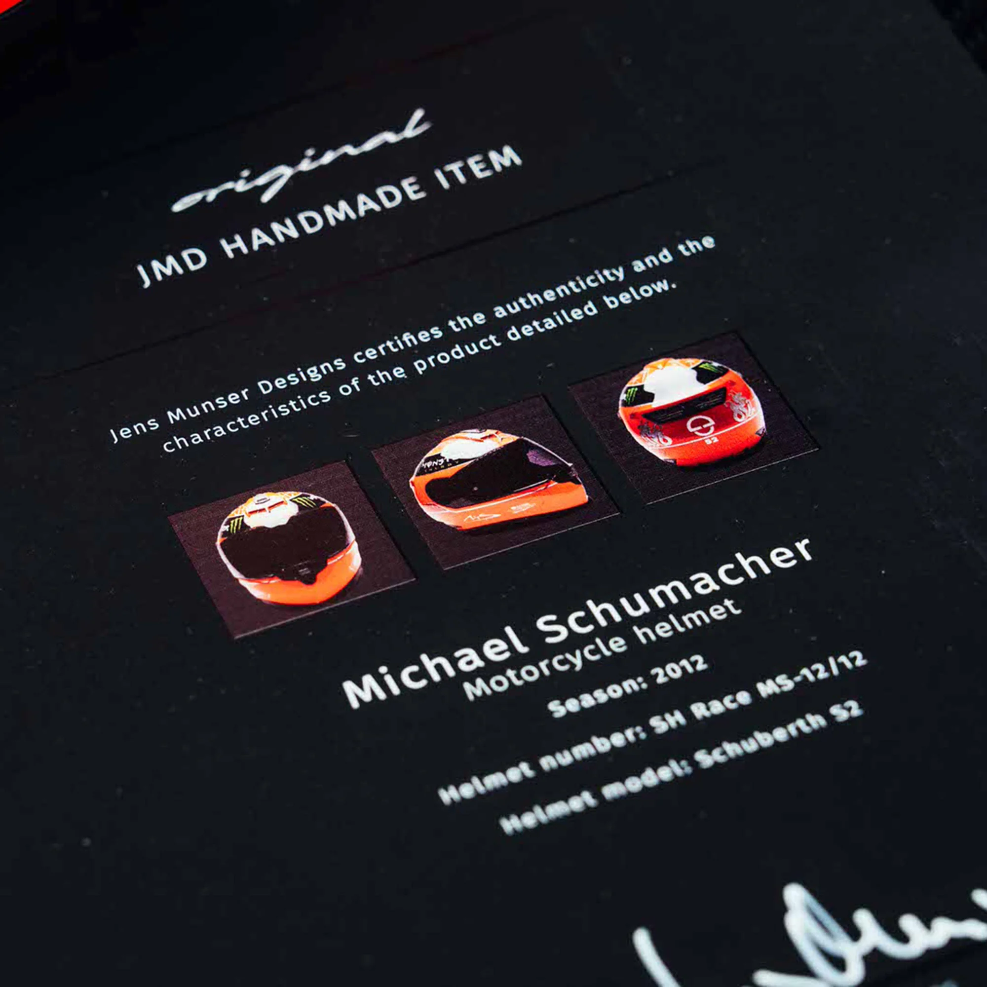 Season Launch LOT 043 – Michael Schumacher 2012 Motorcycle Helmet - Signed COA - Image 22